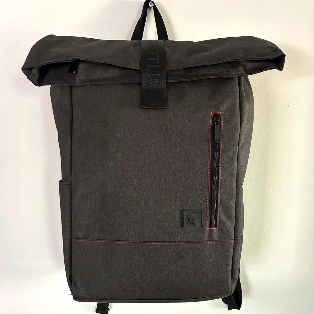 Chipotle RollTop Backpack Gray Ltd Ed Employee Gift SpellOut Fastfood Streetwear